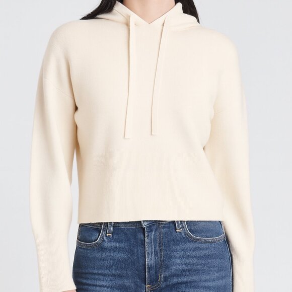 A New Day Women's Cozy Knit Hoodie Sweatshirt Cream 2X Cashmere Soft Pullover - Picture 1 of 2